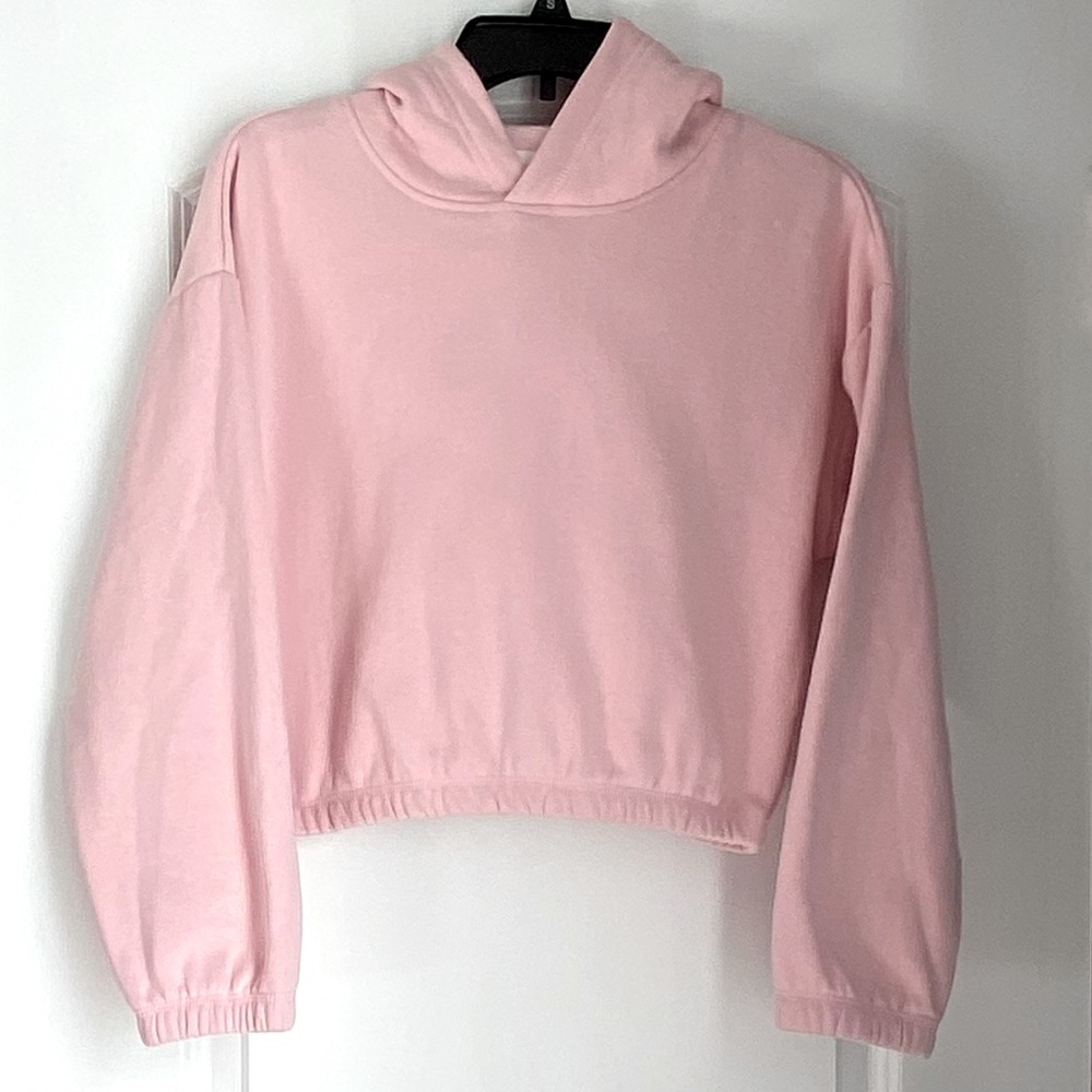 Pink Cropped Hoodie